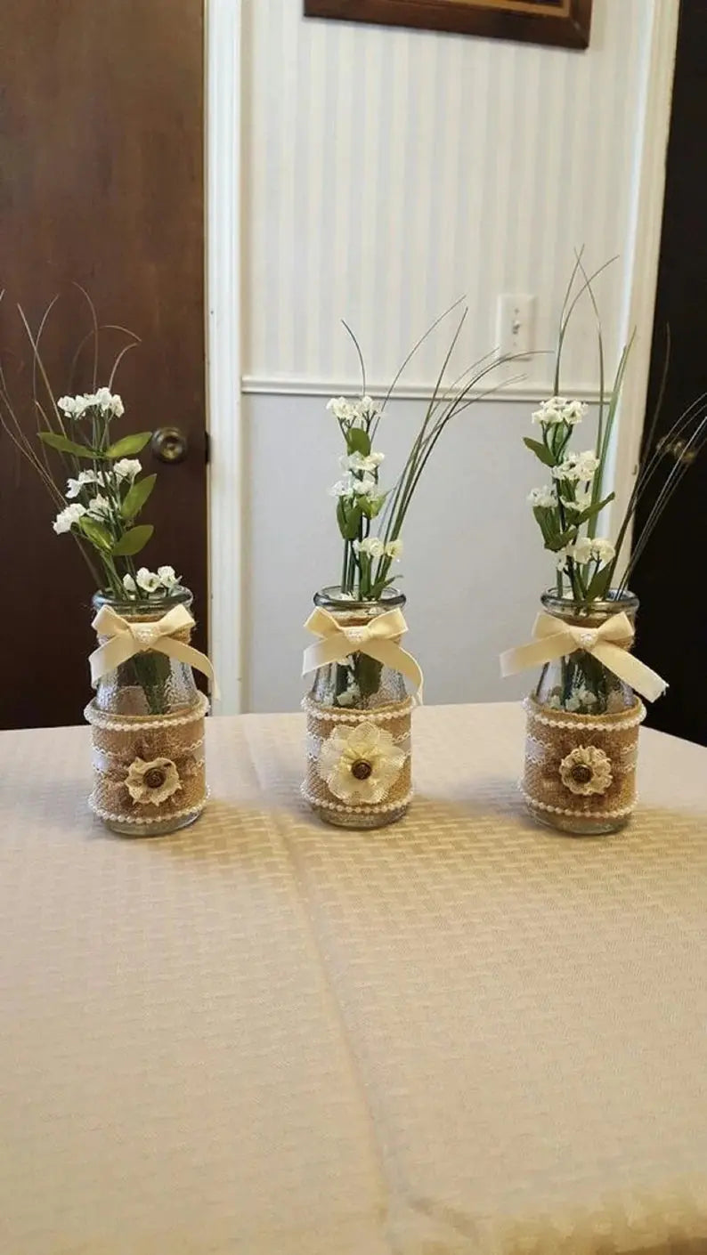 FLORAL MILK BOTTLE DECOR TCB-Toni's Craft Boutique