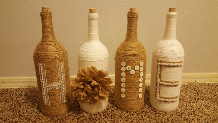 "HOME" Wine Bottle Set