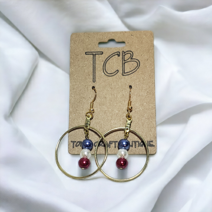 Patriotic Dangle Drop Earrings