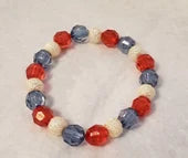 Patriotic Beaded Stretch Bracelet