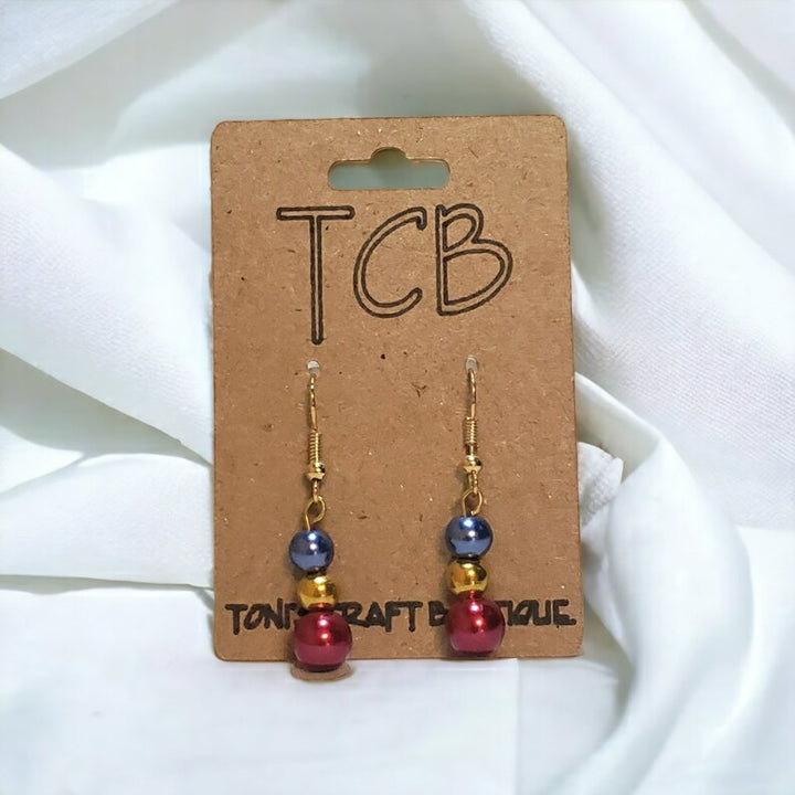 Patriotic Dangle Drop Earrings