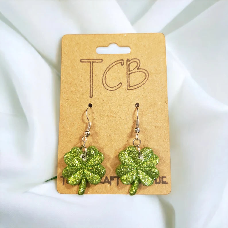 St. Paddy's 4 Leaf Clover Earrings