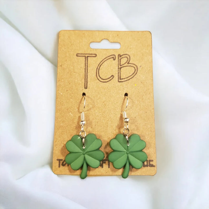 St. Paddy's 4 Leaf Clover Earrings