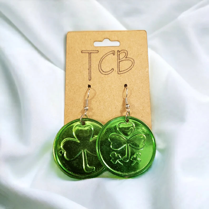 St. Paddy's 4 Leaf Clover Earrings