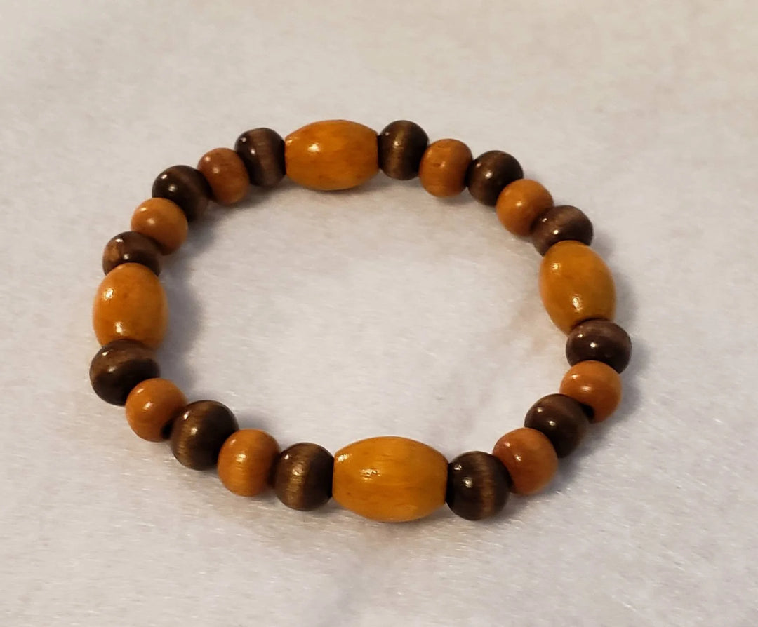 Wooden Bead Stretch Bracelet